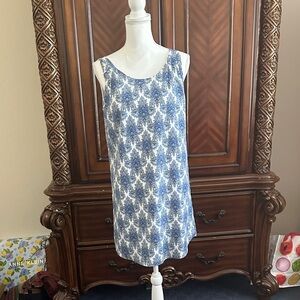 Lila Rose Blue and White Patterned Dress